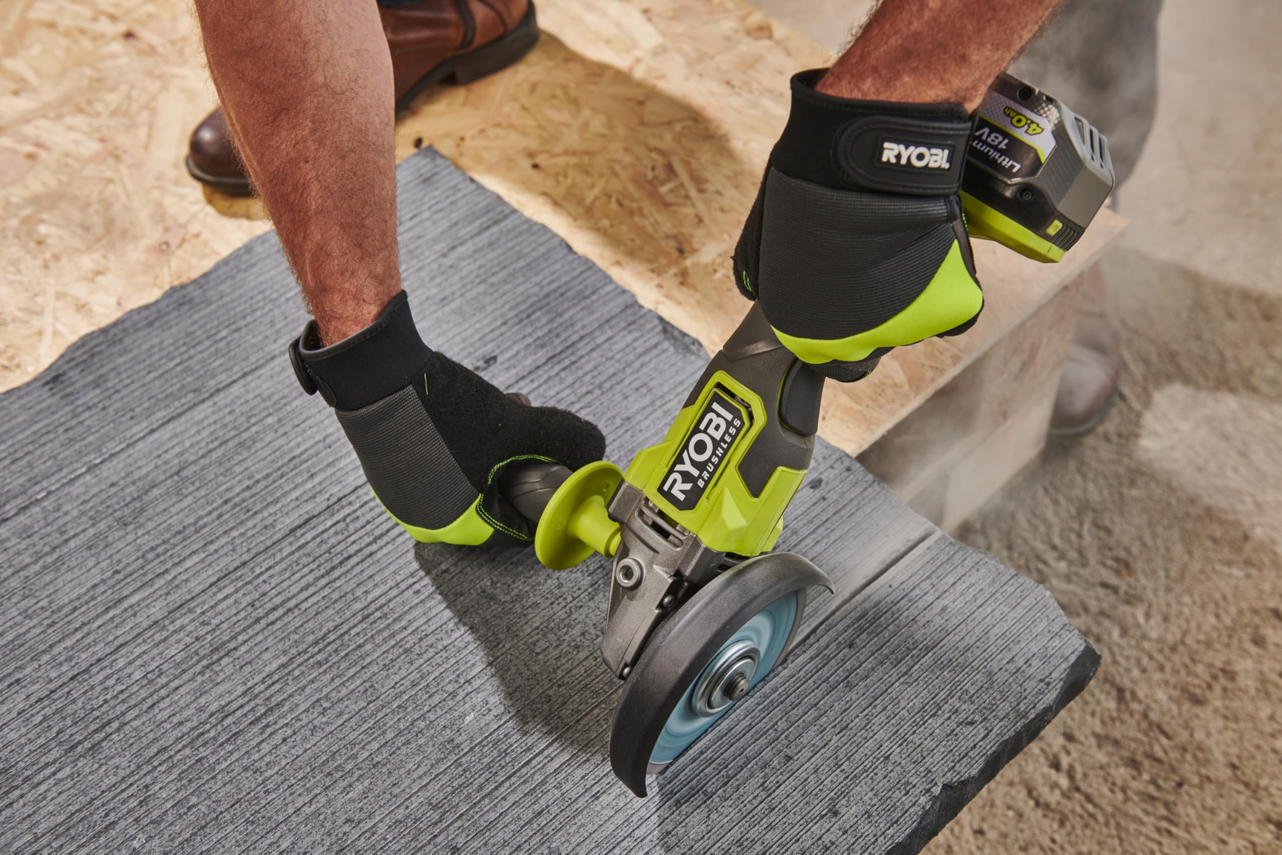 ryobi-rag18bl-1c40s-smerigliatrice-angolare-brushless-a-batteria-18v-one-disco-1 image 6