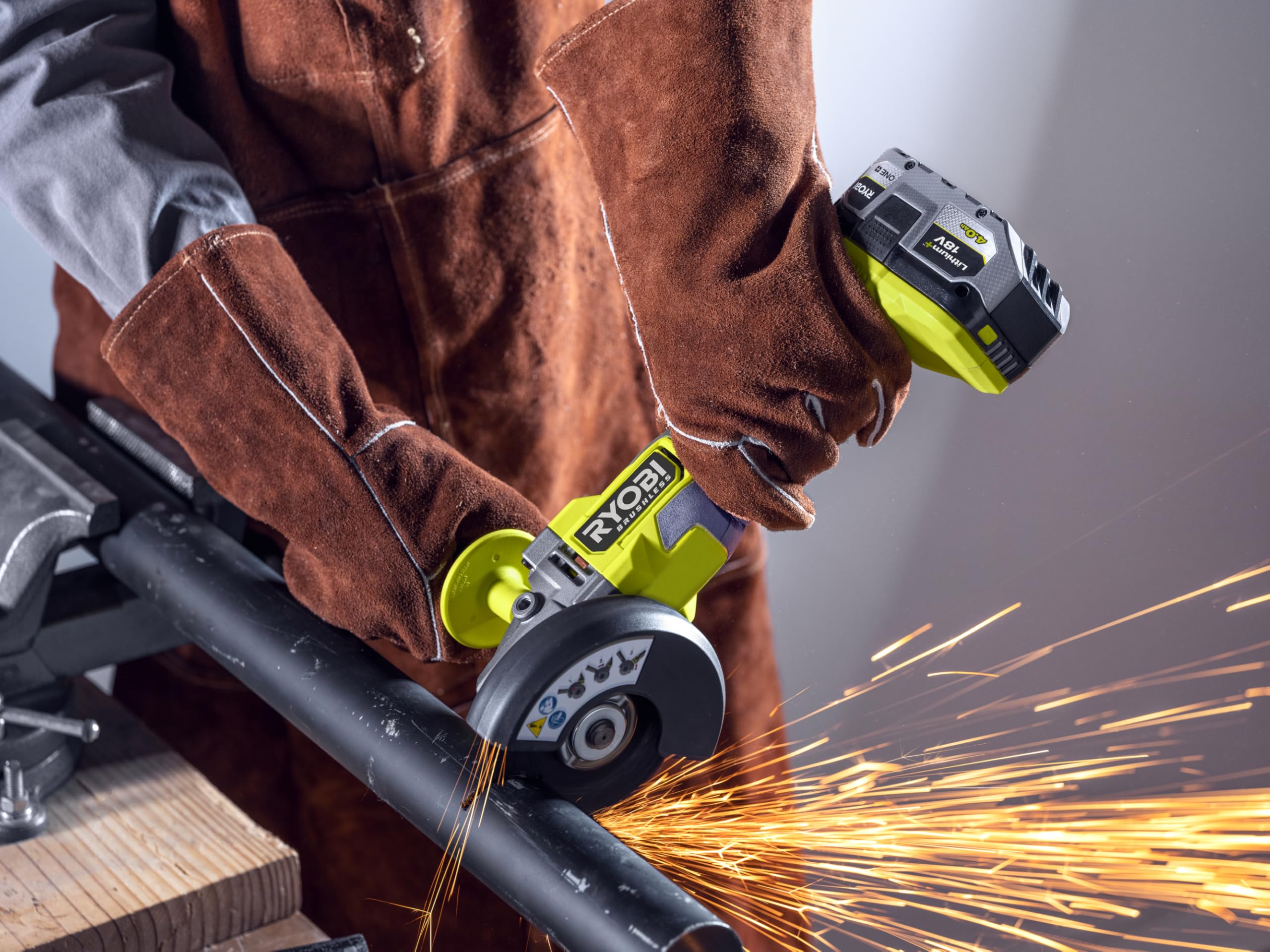 ryobi-rag18bl-1c40s-smerigliatrice-angolare-brushless-a-batteria-18v-one-disco-1 image 5