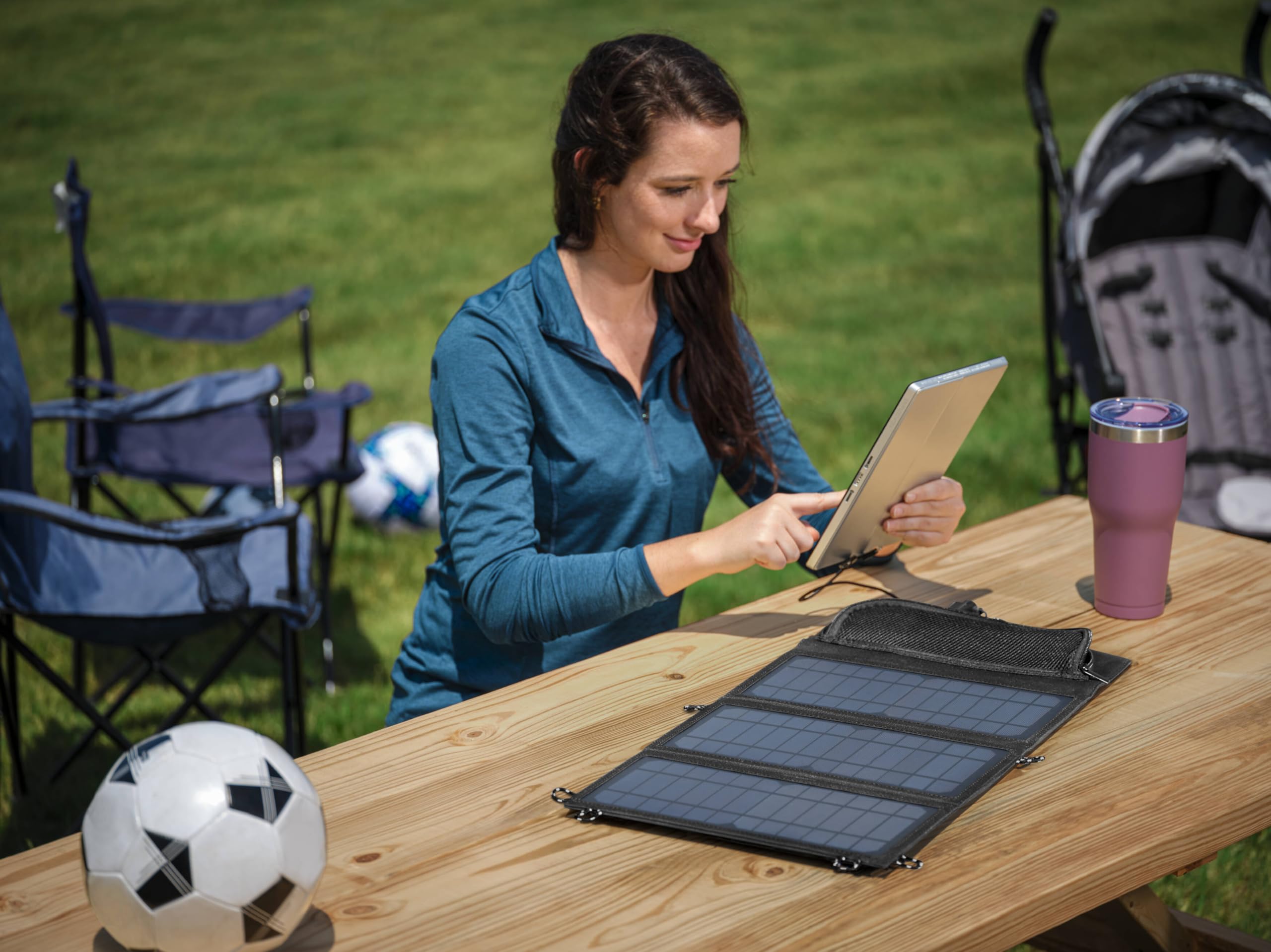 ryobi-rysp21a-pannello-solare-portatile-pieghevole-21w-con-doppia-porta-usb-a-0- image 2