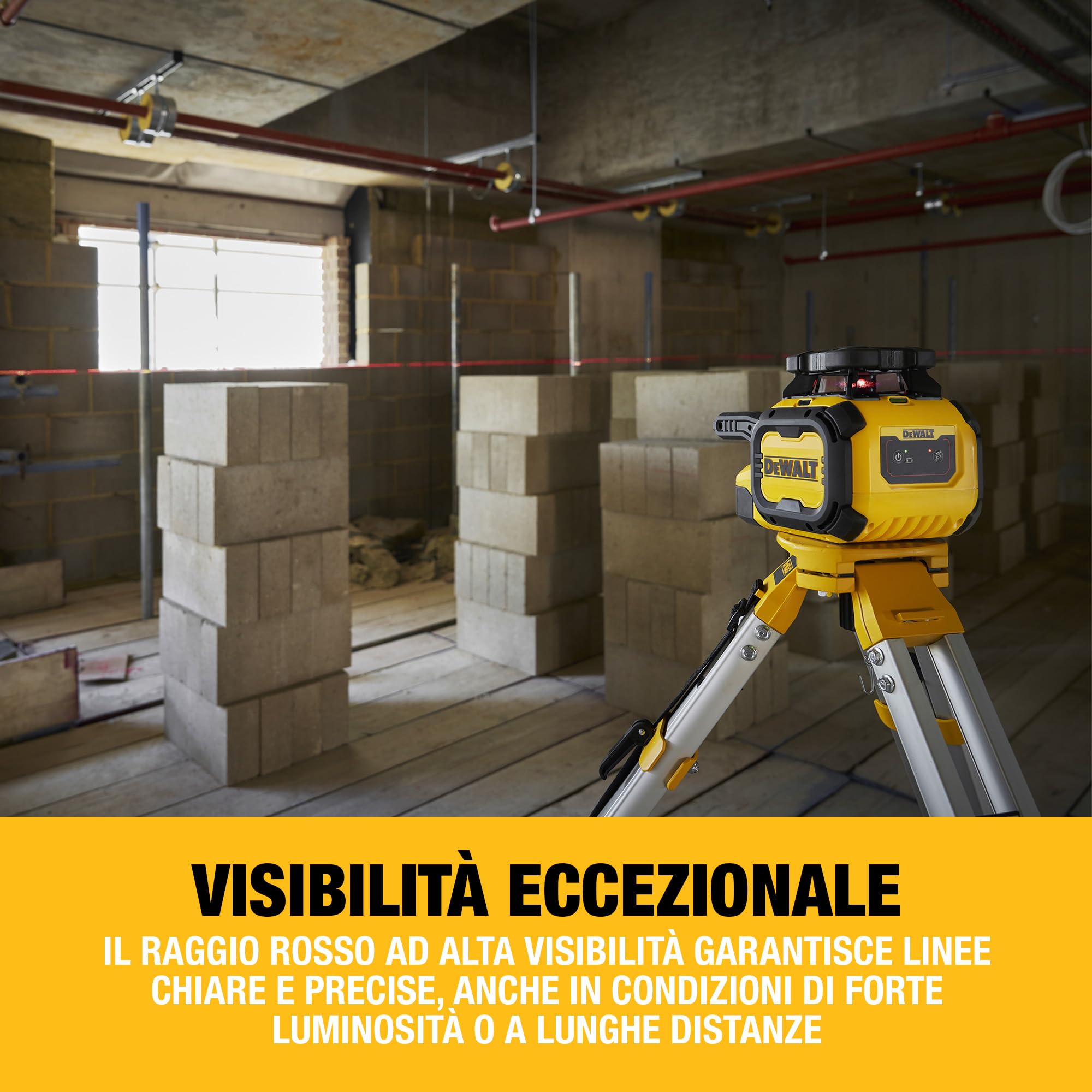 dewalt-dcle05211r-xj-laser-rotante-rosso-alcalino-portata-600-m-con-rilevatore-a image 2
