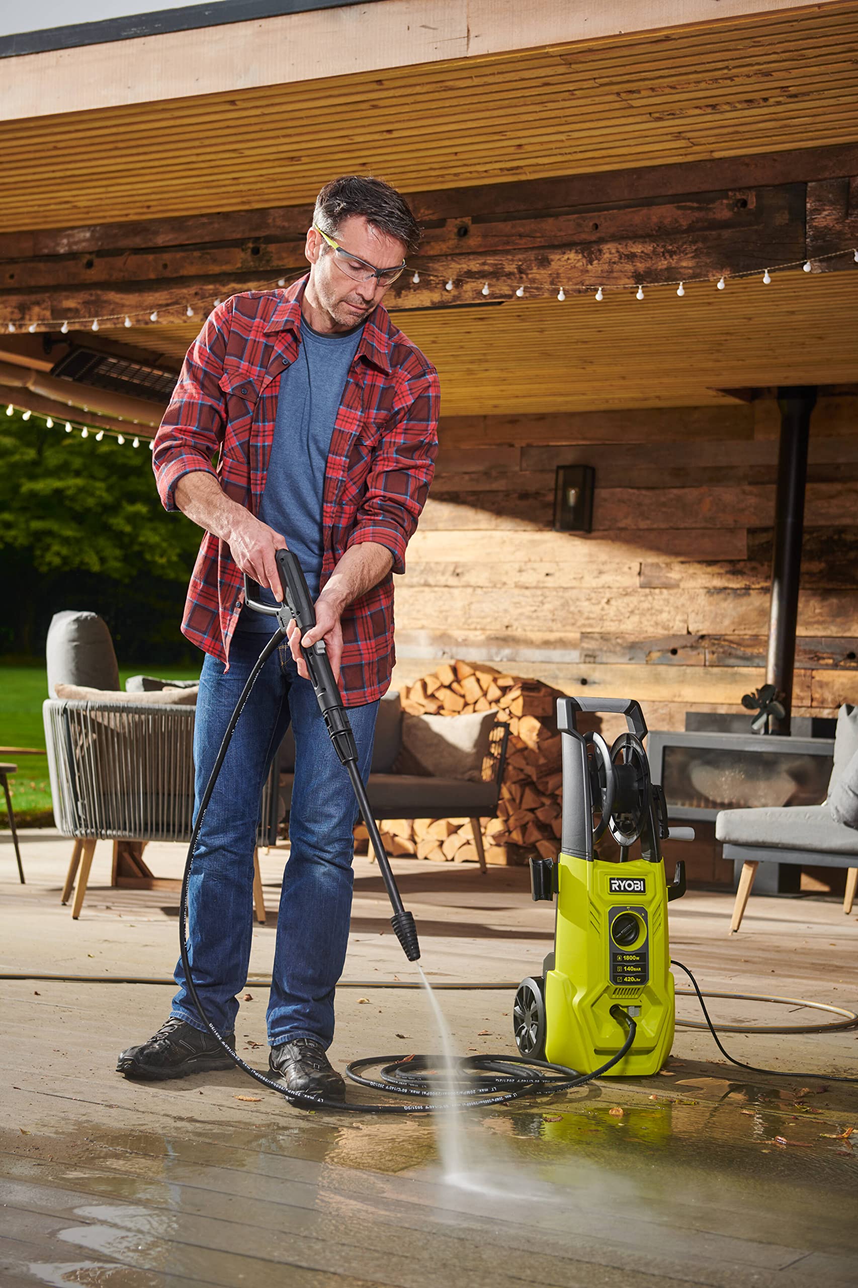 ryobi-ry140pwa-idropulitrice-ad-acqua-fredda-1800w-140-bar-420-l-h-pompa-in-allu image 4