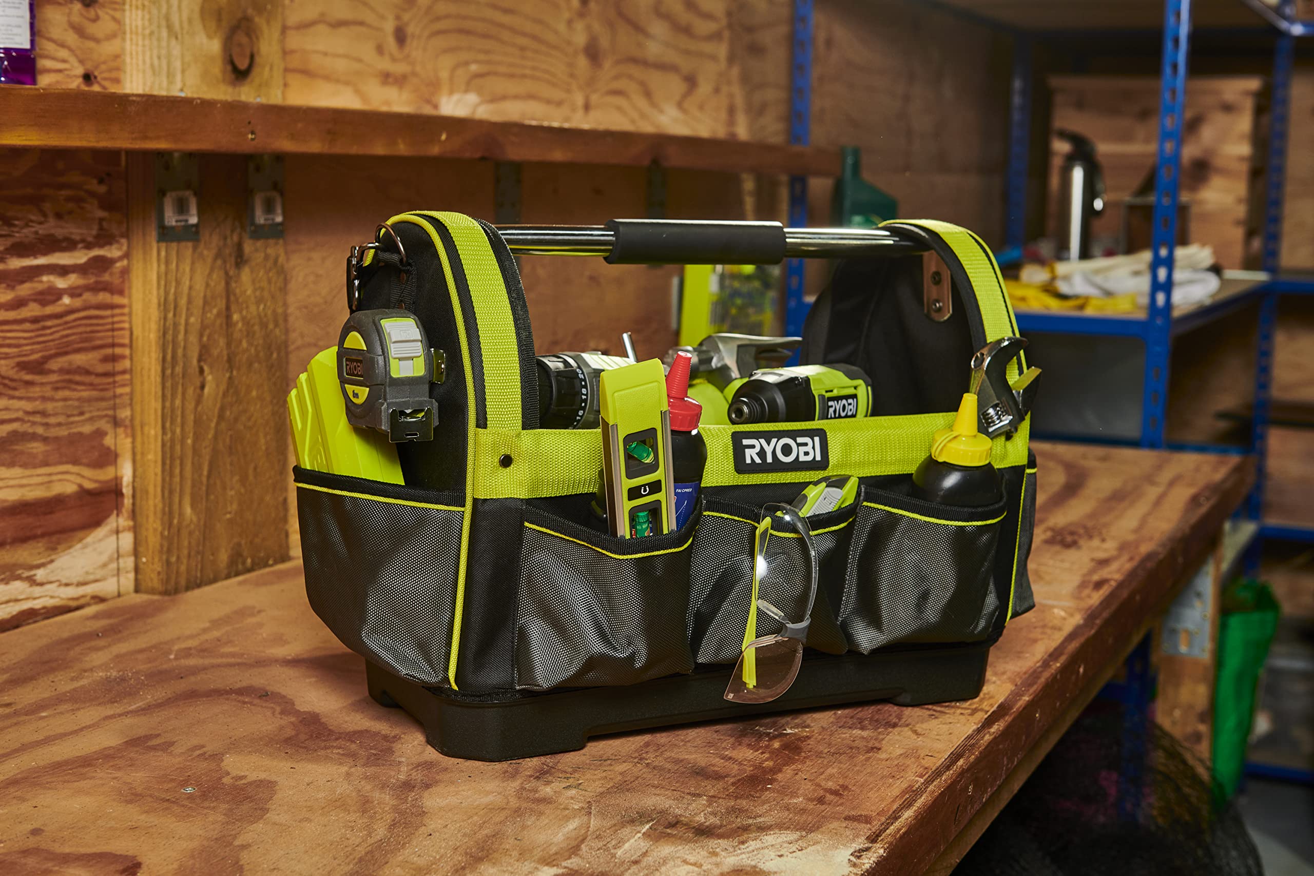 ryobi-cesto-porta-attrezzi-38l-in-poliestere-600d-con-fondo-rigido-e-12-tasche image 3