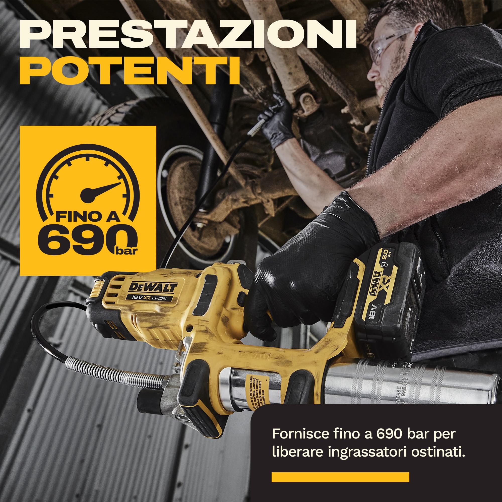dewalt-dcgg581p1g-qw-ingrassatore-a-batteria-18v-xr-2-velocit-con-borsa-e-batter image 5