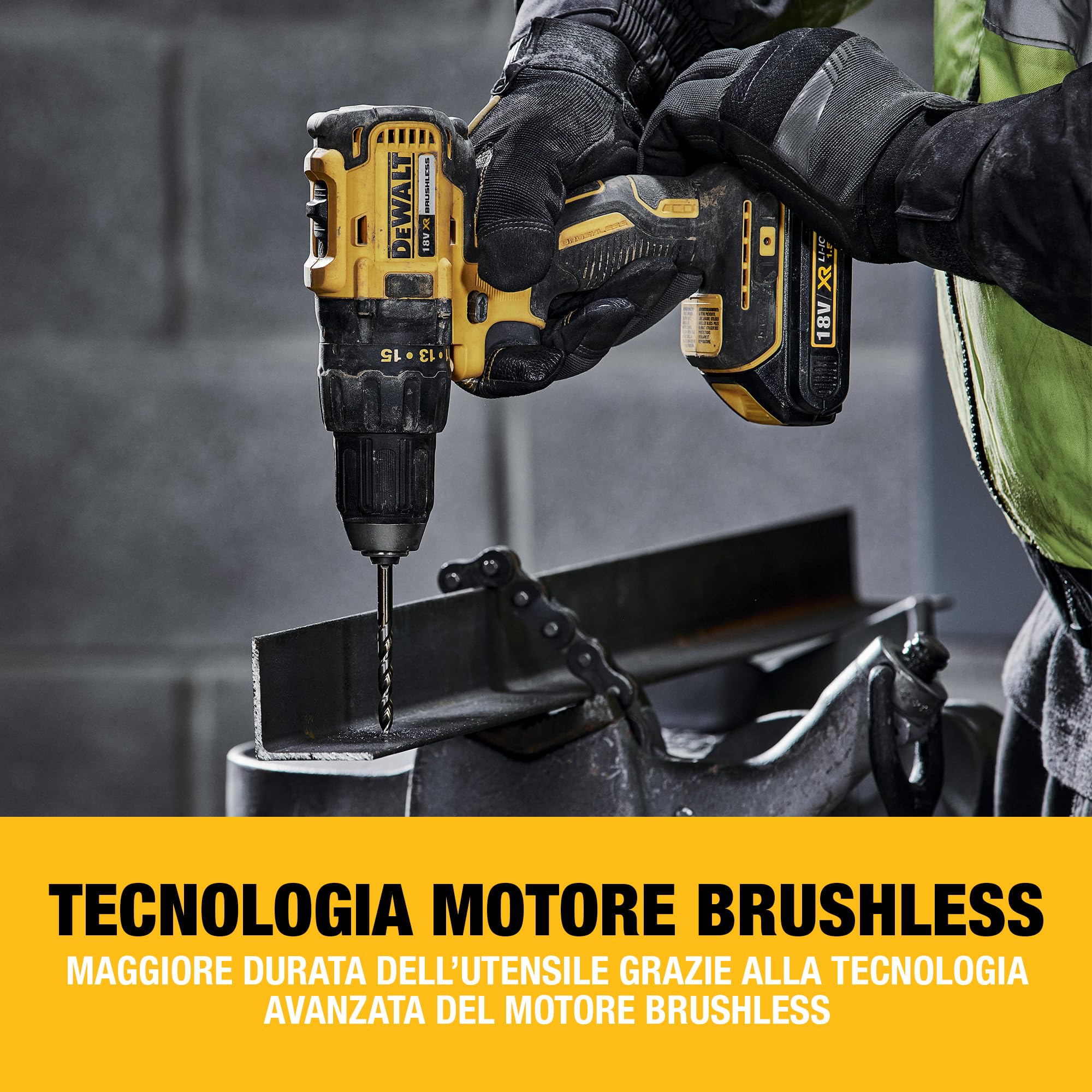 dewalt-dcd777s2t-qw-trapano-avvitatore-compatto-xr-18v-brushless-con-2-batterie- image 2