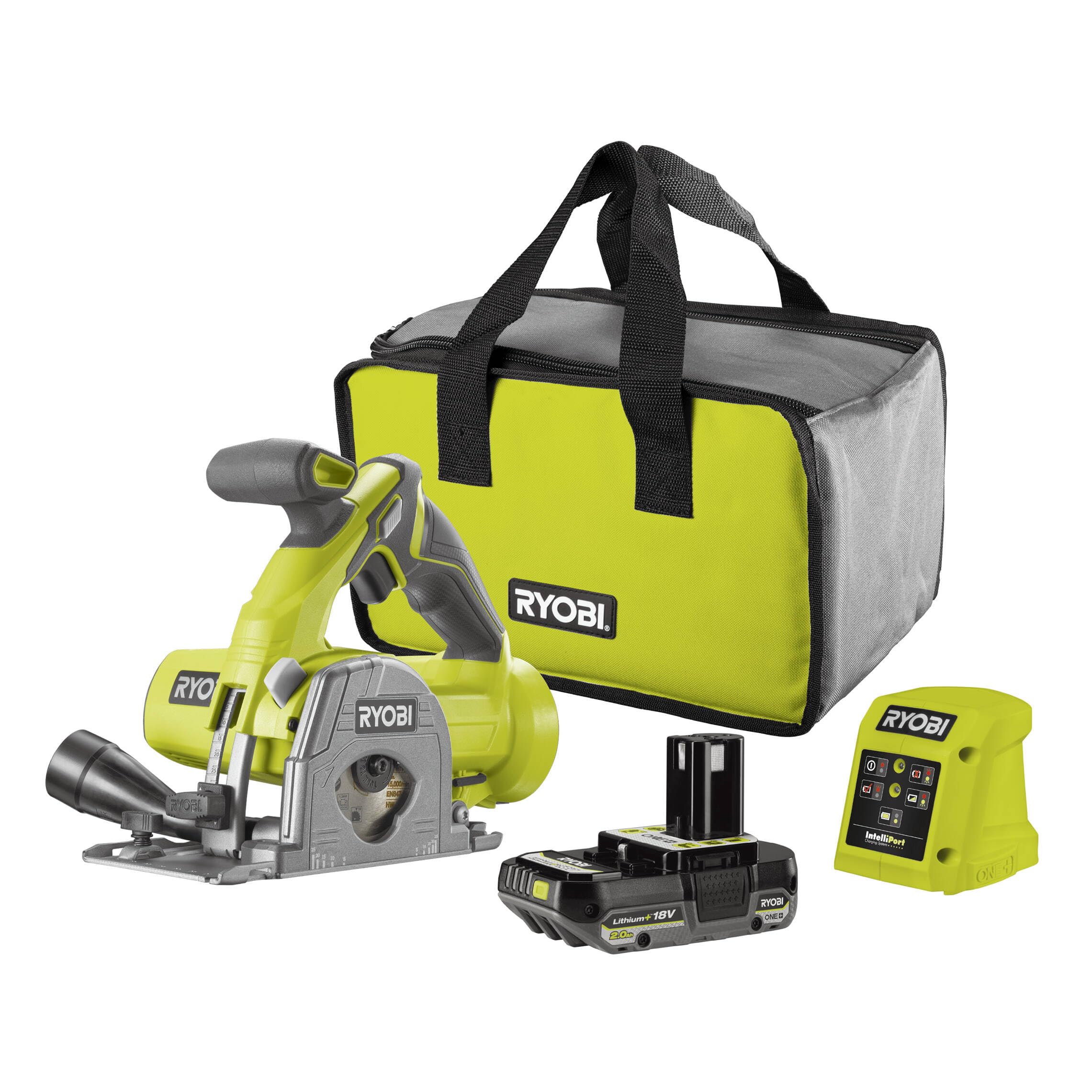 ryobi-r18mms-120s-sega-multimateriale-18v-one-85-mm-con-batteria-2-0-ah-e-carica image 1