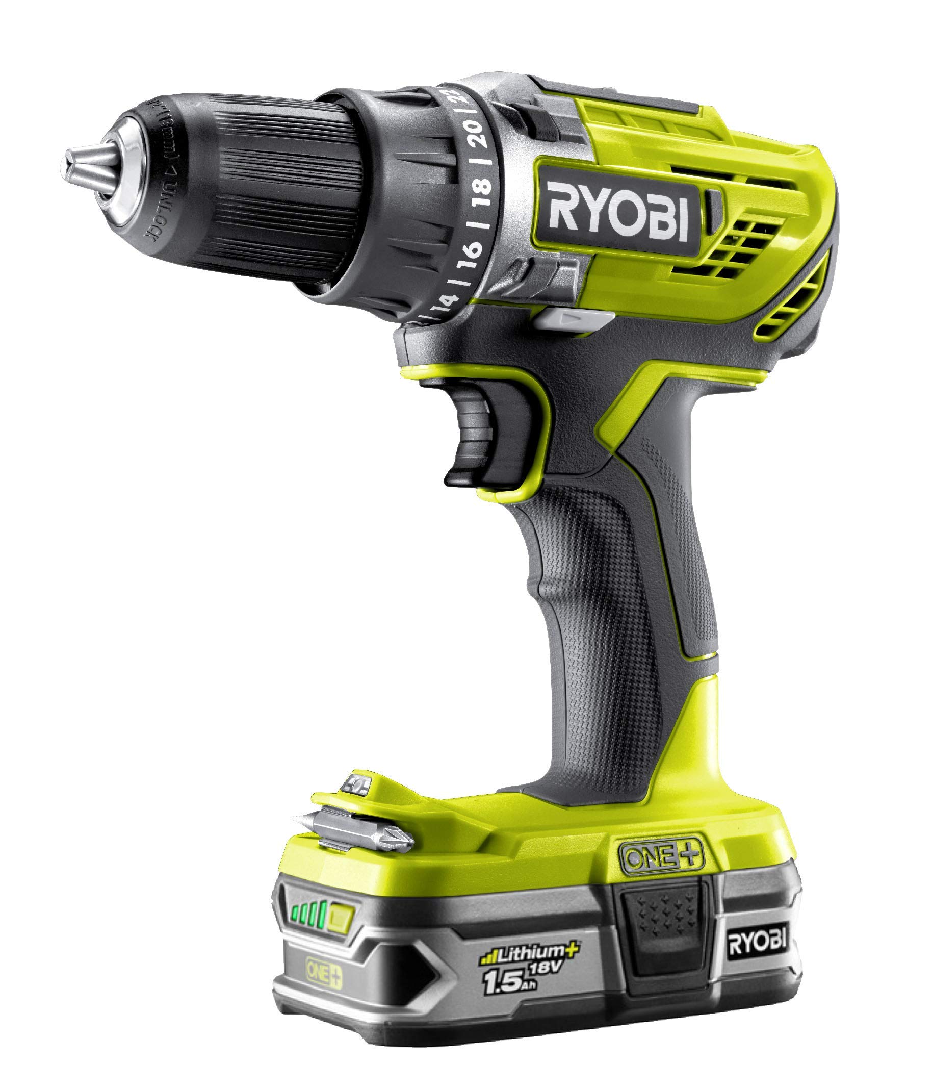 ryobi-r18dd3-215s-trapano-avvitatore-a-batteria-18v-one-con-2-batterie-1-5ah-3-v image 3