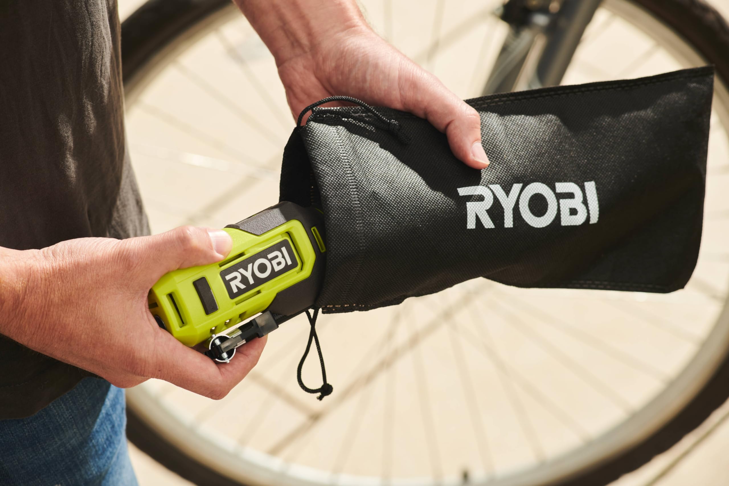 ryobi-ri4-0-gonfiatore-portatile-usb-lithium-4v-6-9-bar-100-psi-display-lcd-digi image 2