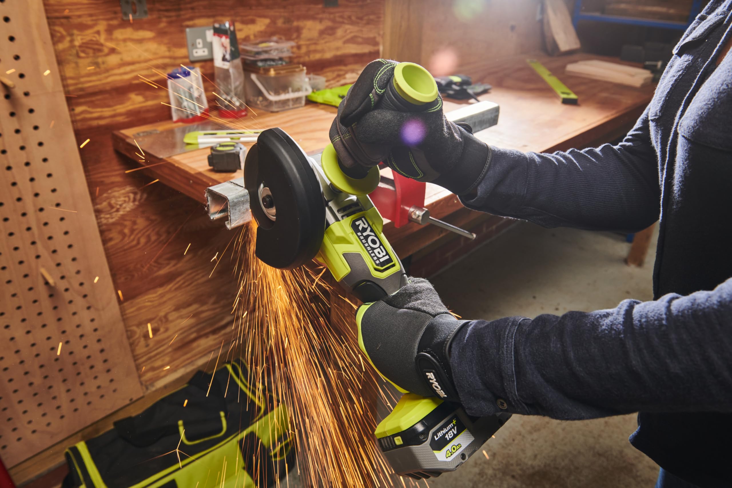 ryobi-rag18bl-1c40s-smerigliatrice-angolare-brushless-a-batteria-18v-one-disco-1 image 4