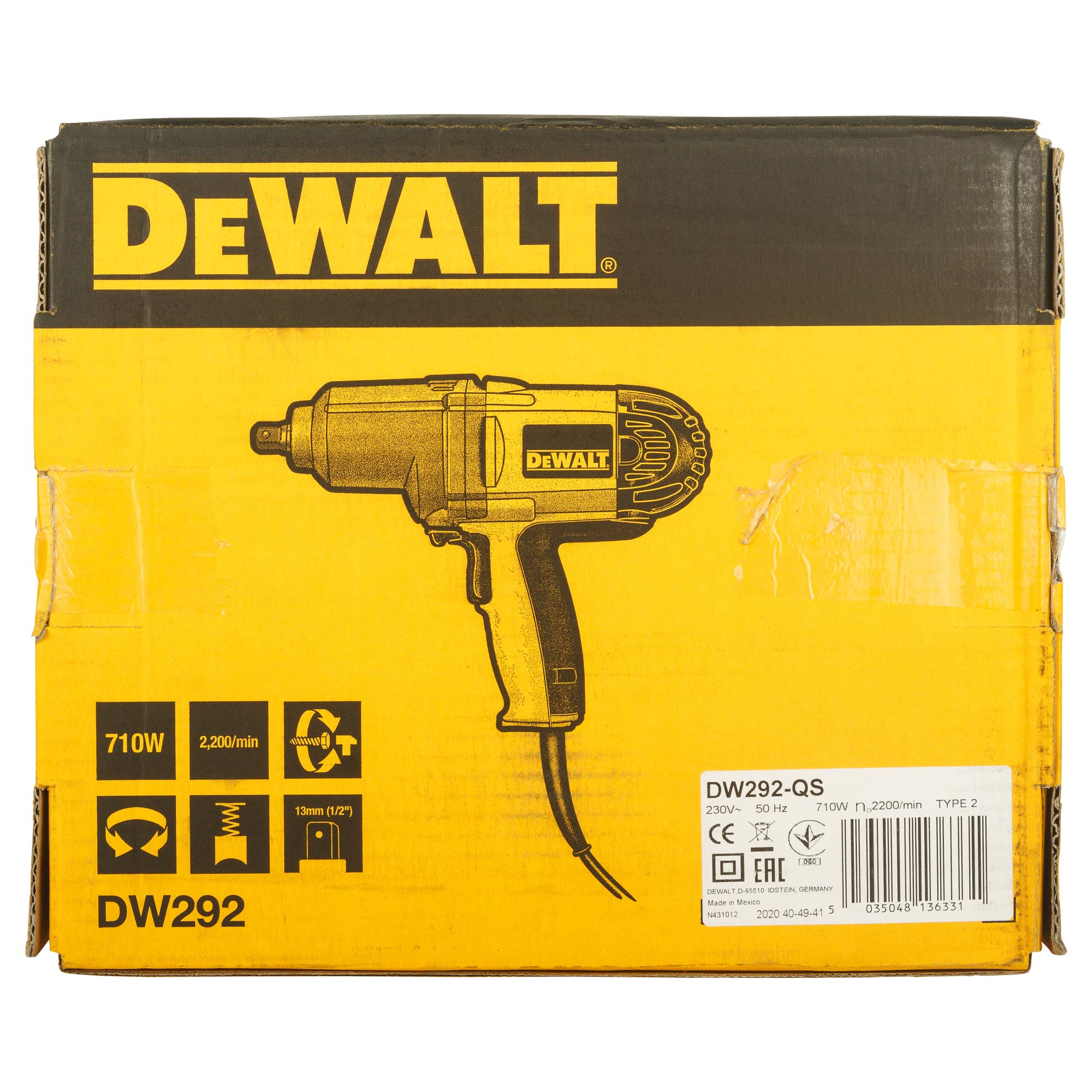dewalt-dw292-qs-avvitatore-a-impulso-con-filo-1-2-710w-coppia-440-nm-max-bullone image 8