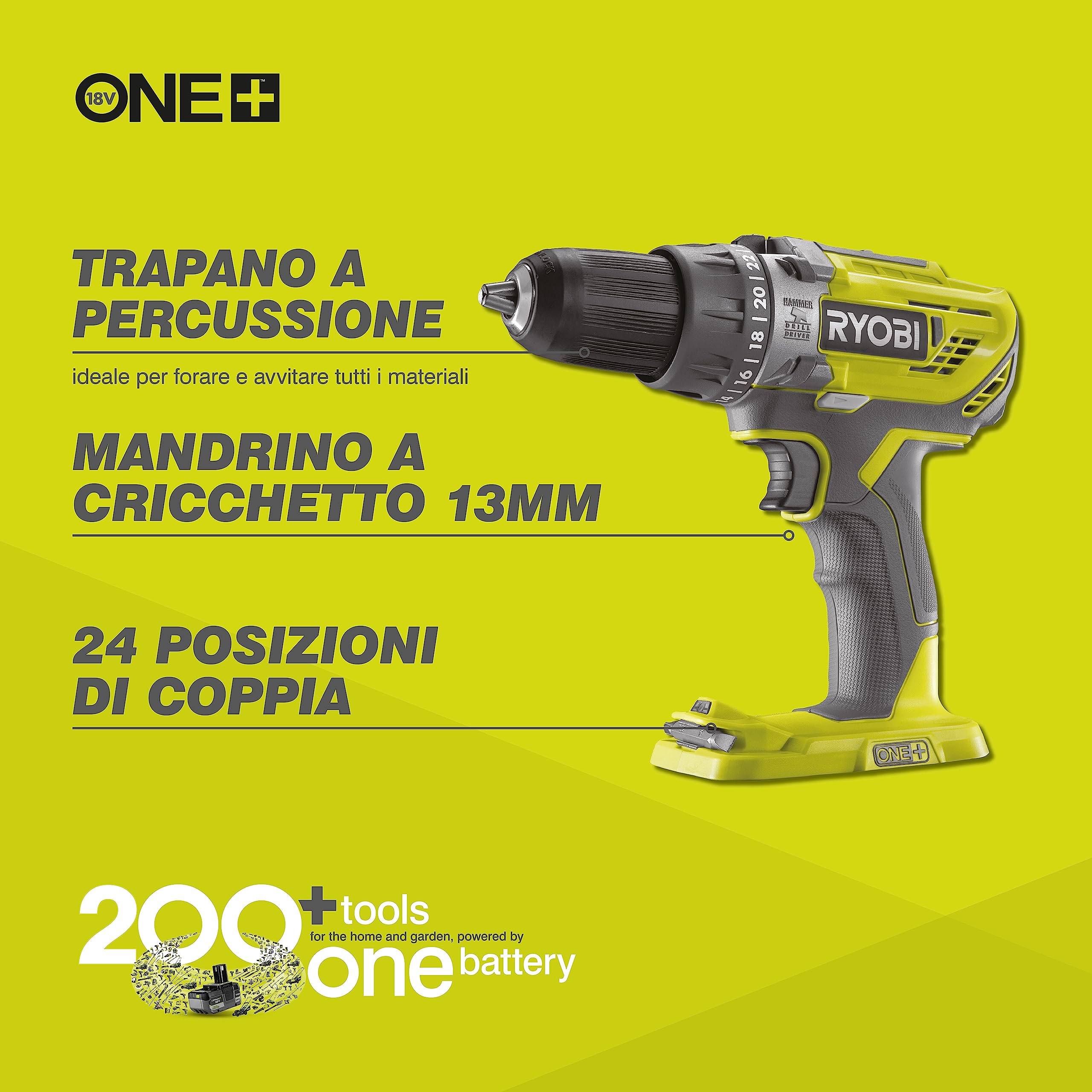 ryobi-r18pd3-0-trapano-avvitatore-a-percussione-18v-one-mandrino-13-mm-2-velocit image 2