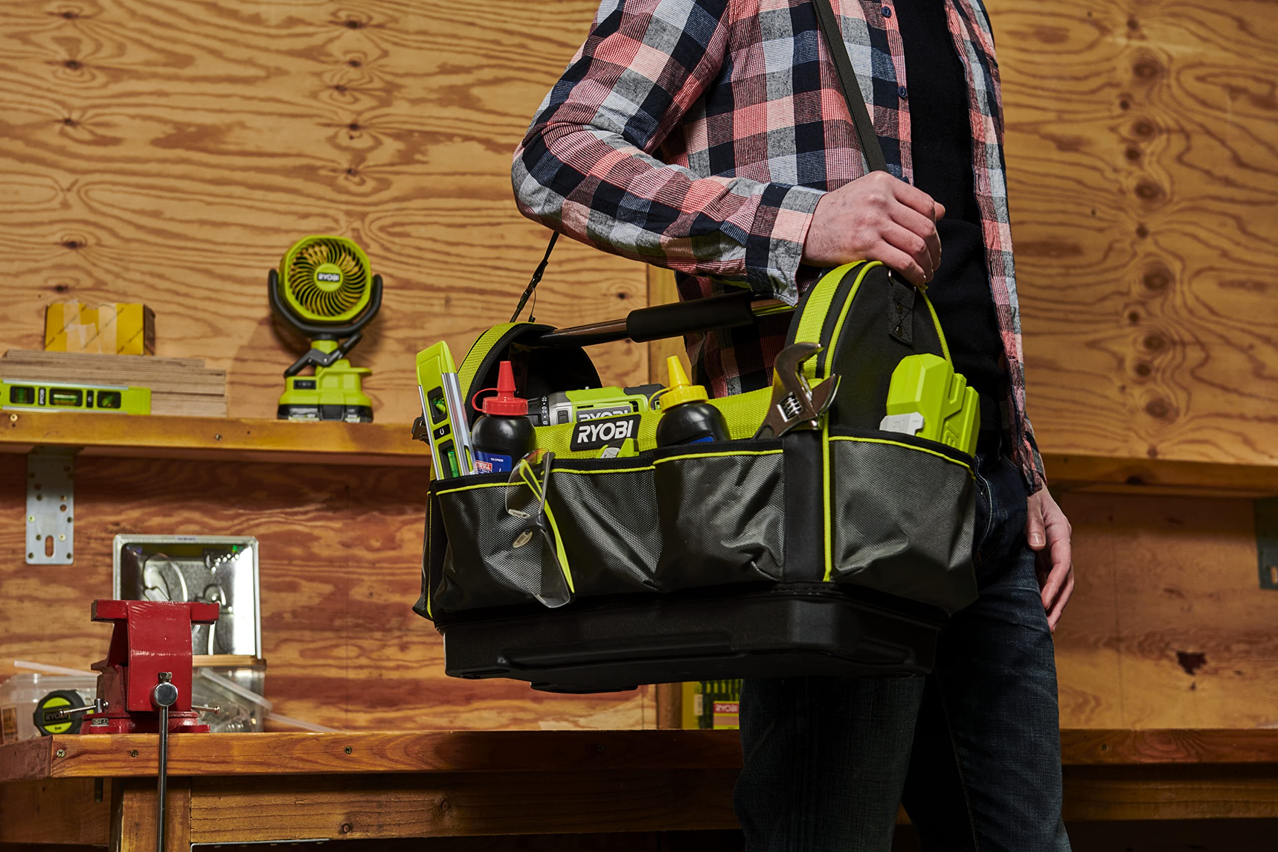 ryobi-cesto-porta-attrezzi-38l-in-poliestere-600d-con-fondo-rigido-e-12-tasche image 5