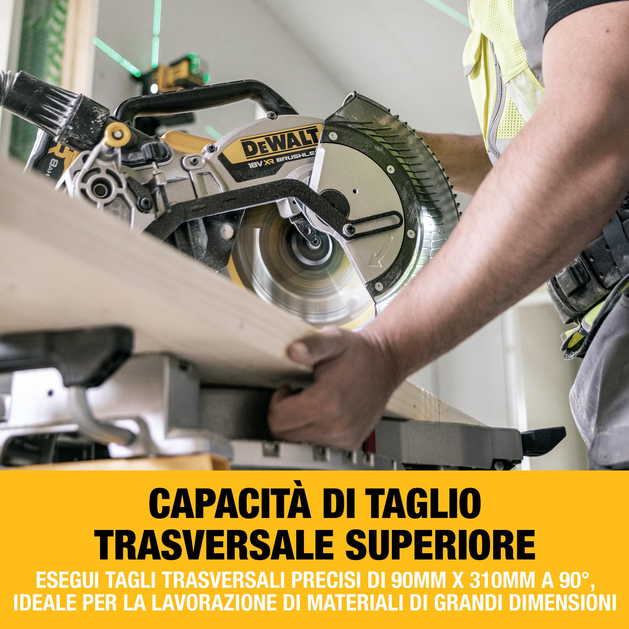 dewalt-dcs782n-xj-troncatrice-radiale-18v-xr-da-305-mm-motore-brushless-solo-ute image 3