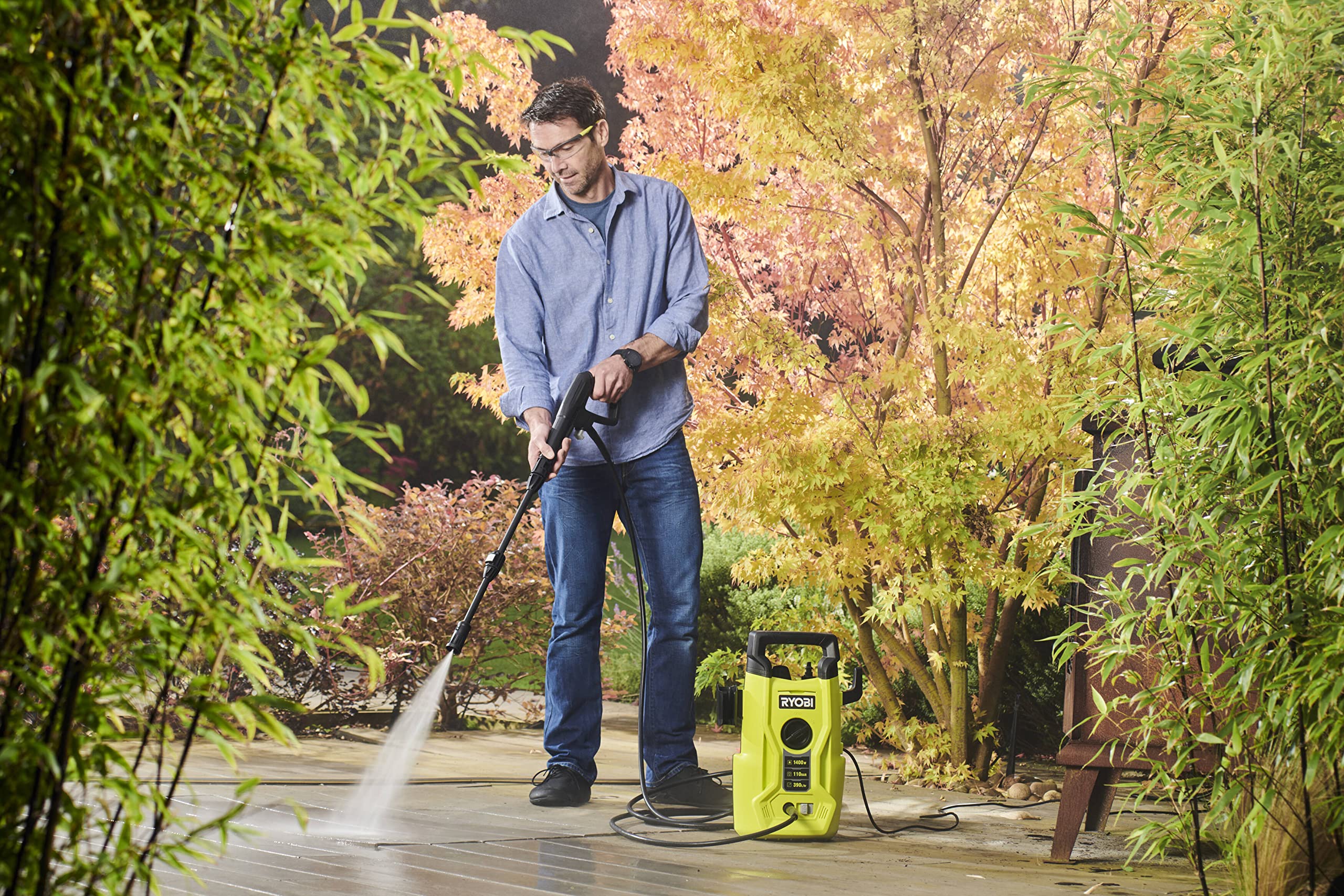 ryobi-ry110pwa-idropulitrice-elettrica-a-cavo-1400w-110-bar-portata-390-l-h-pomp image 3