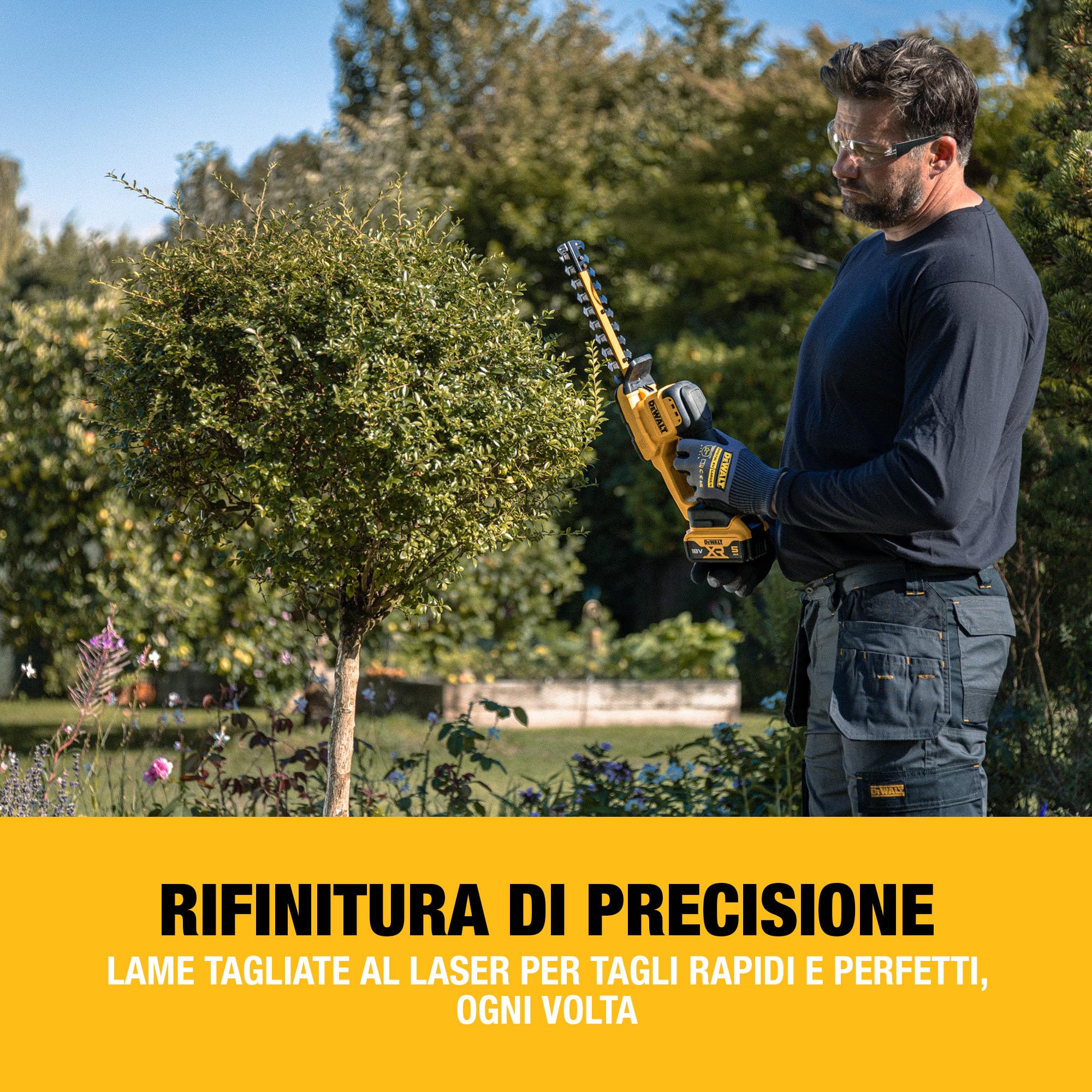 dewalt-dcmht520n-xj-tagliasiepi-compatto-a-batteria-18v-xr-con-lama-20-cm-taglia image 2