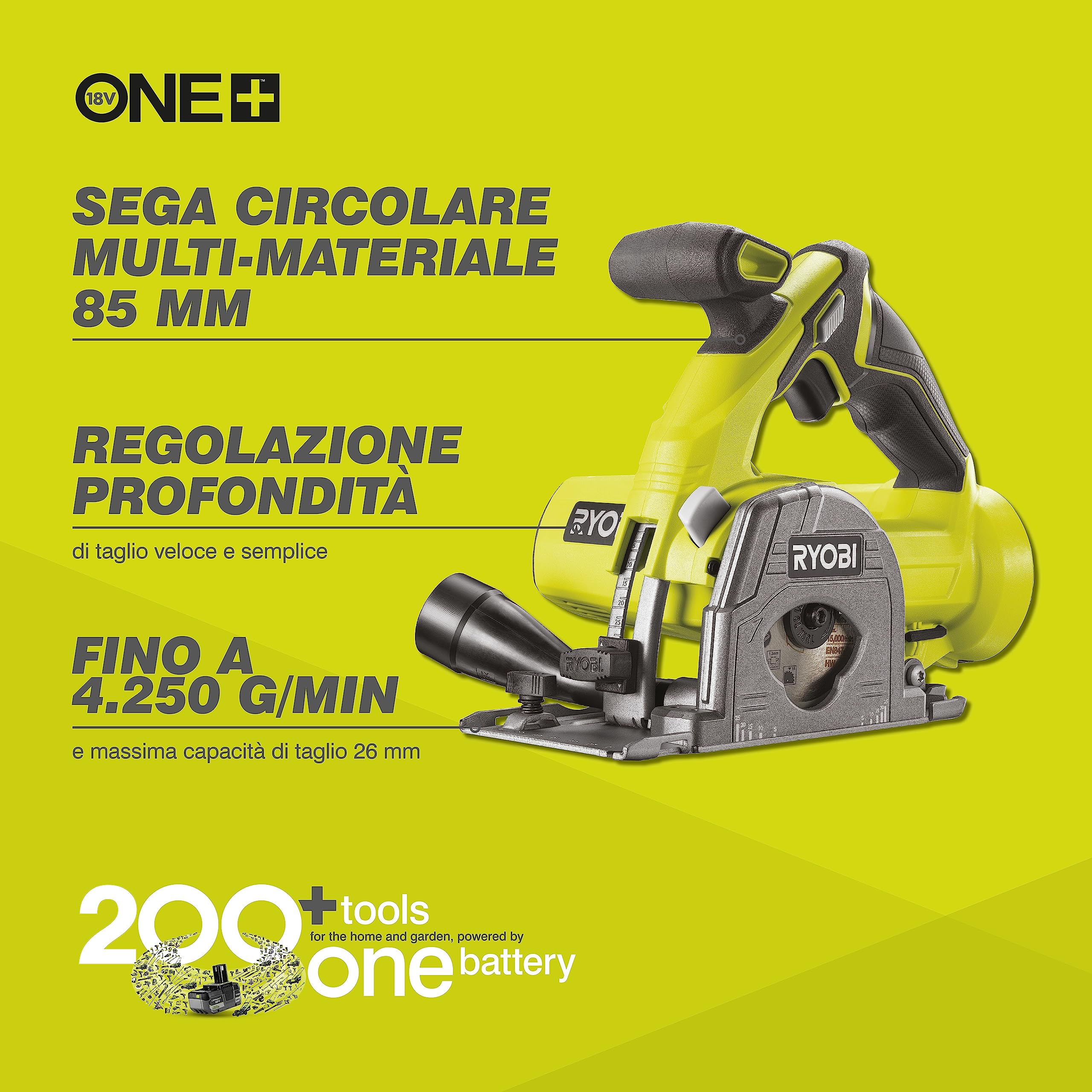 ryobi-r18mms-0-sega-circolare-multi-materiale-85-mm-18v-one-taglio-ad-immersione image 2