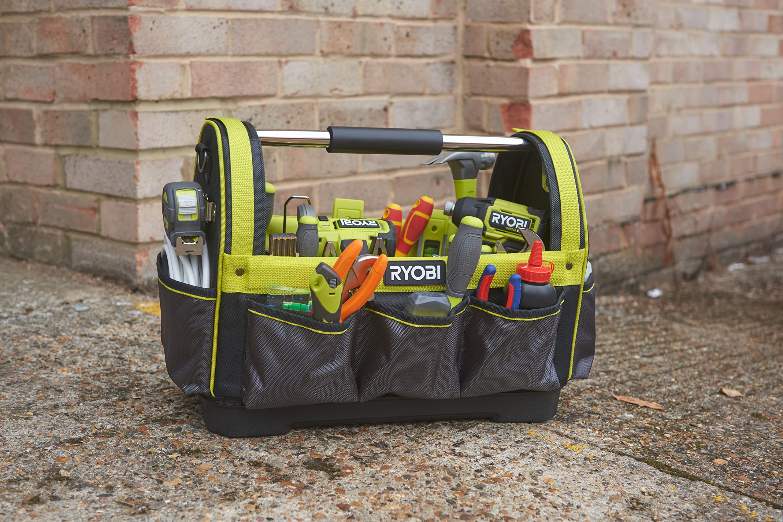 ryobi-cesto-porta-attrezzi-38l-in-poliestere-600d-con-fondo-rigido-e-12-tasche image 4