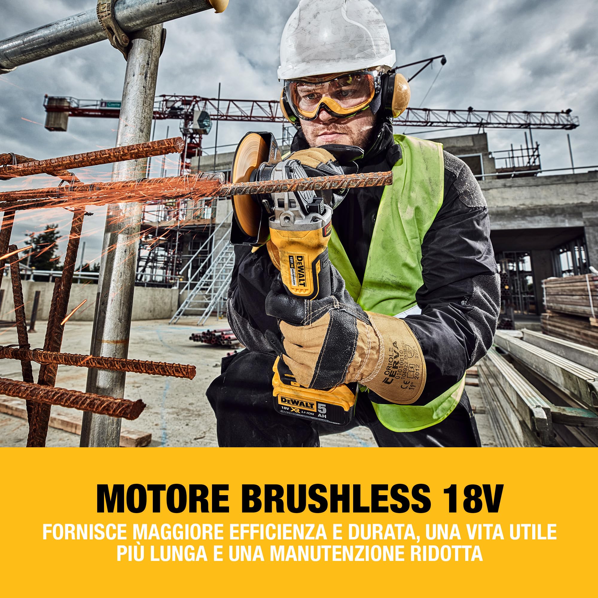 dewalt-dcg406nt-xj-smerigliatrice-angolare-a-batteria-18v-xr-brushless-125mm-con image 2