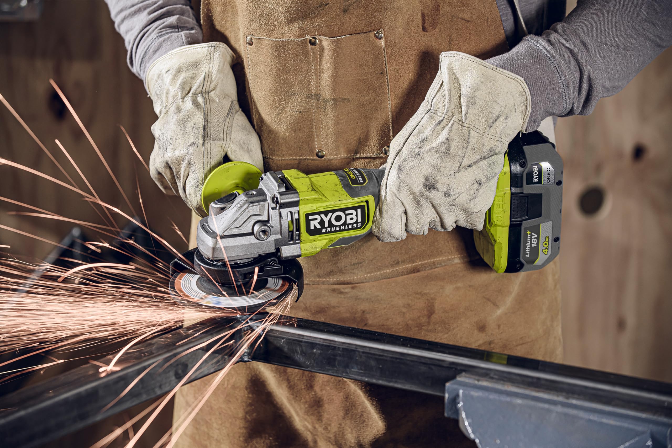 ryobi-rag18bl-1c40s-smerigliatrice-angolare-brushless-a-batteria-18v-one-disco-1 image 2